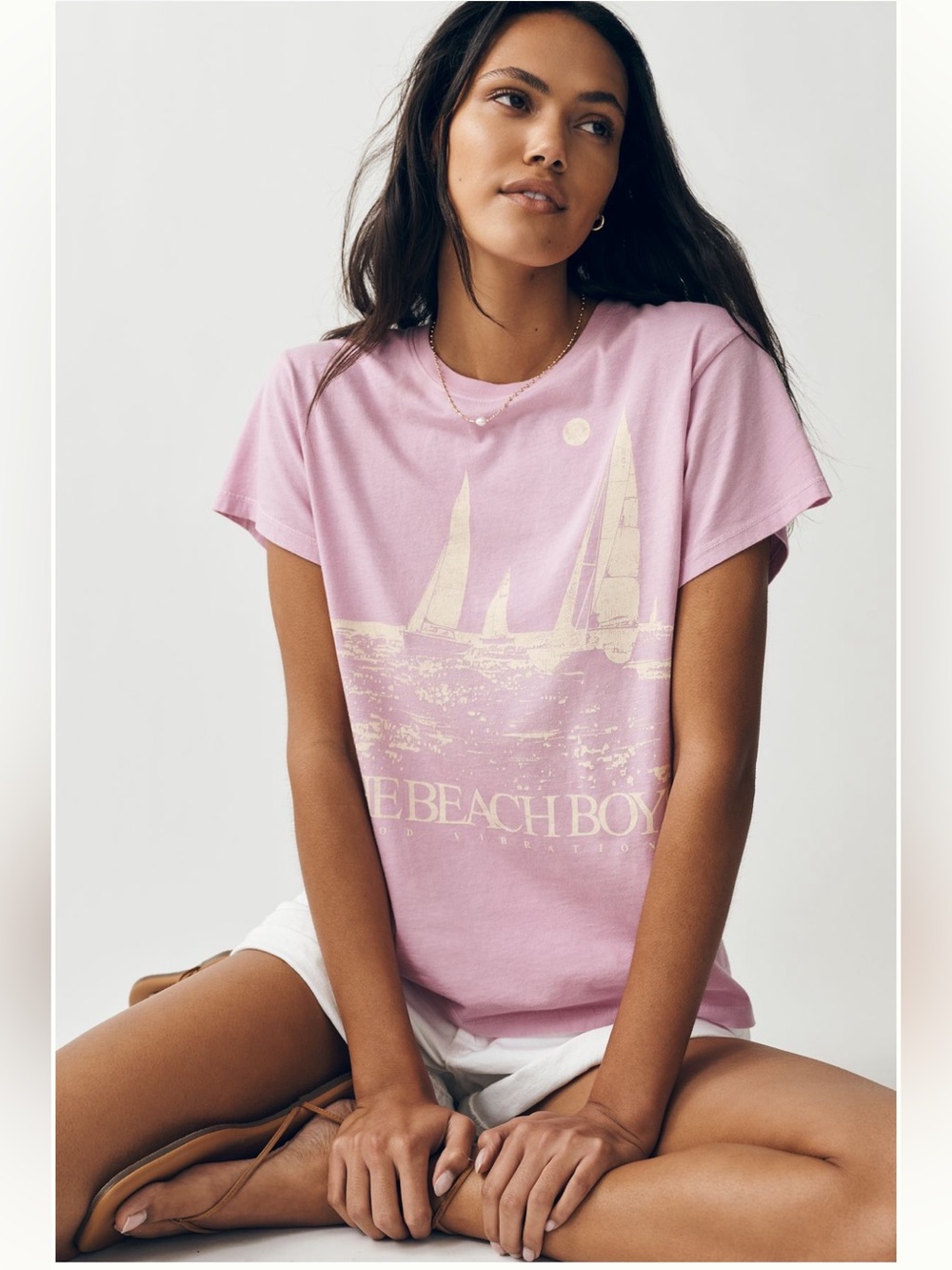 Letluv Beach Boys Pink Graphic Tee ~ size Medium